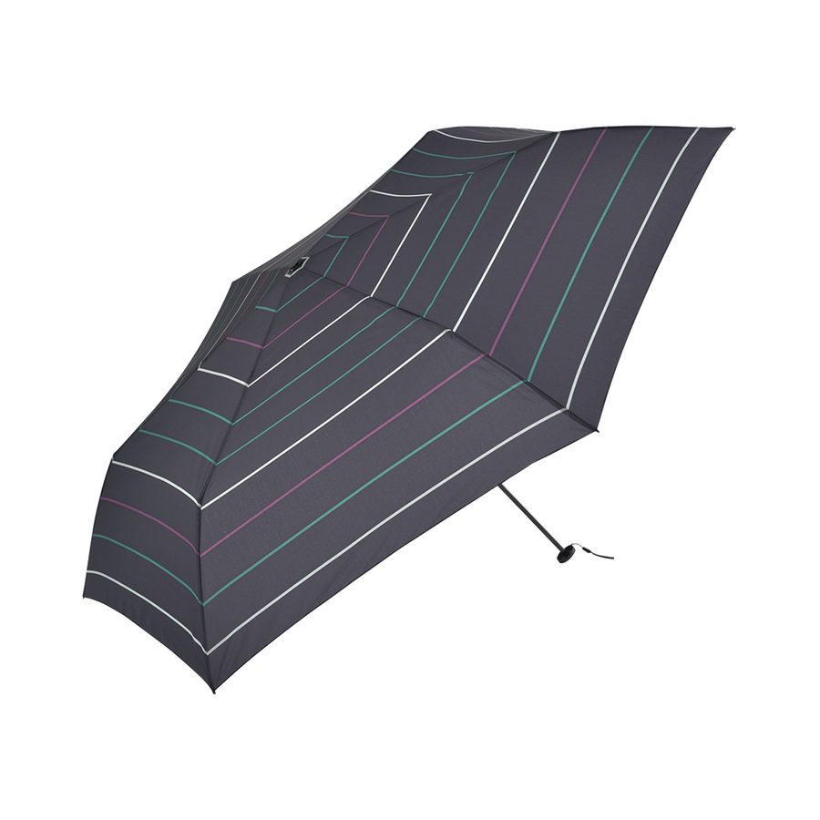 nifty colors 横条纹晴雨两用碳纤维轻便迷你折叠伞 藏青色 60cm 1把