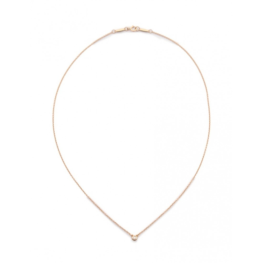 【中古】tiffany&co 蒂芙尼 by the yard系列简约钻石项链(18k粉色k金