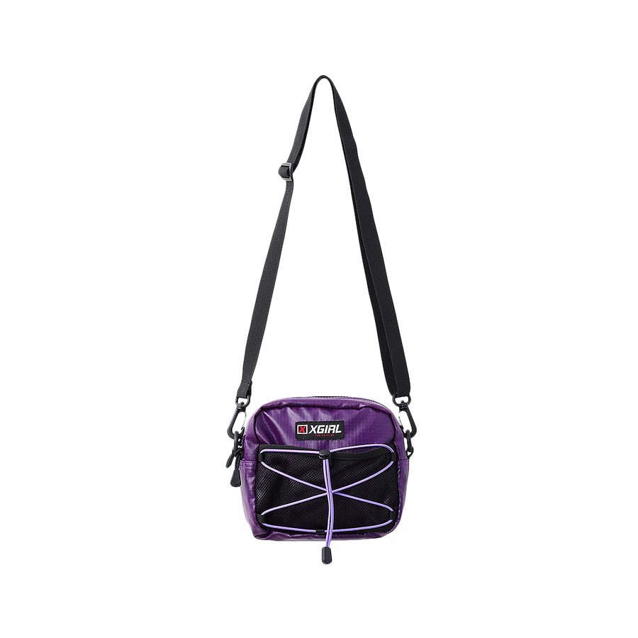 自营x-girl 光面挎肩包 紫色 均码