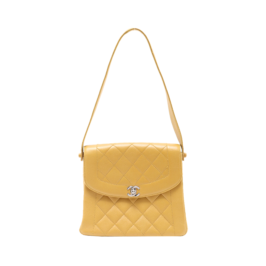 chanel 香奈儿matelasse系列菱格纹银扣挎包