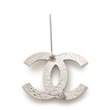 自营【中古】chanel 香奈儿 双c标志珍珠胸针 a 银色(二手)