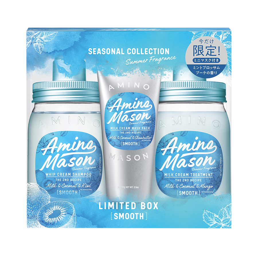 amino mason 夏季限定 氨基酸护理有机植物清凉薄荷洗护套装 薄荷花香