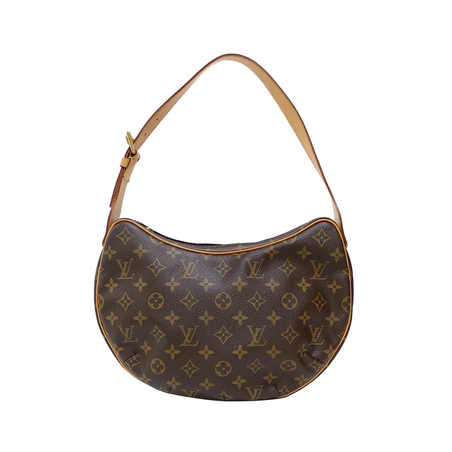 自营【古着】louis vuitton 路易威登 老花羊角包mm(pvc /牛皮) 老花