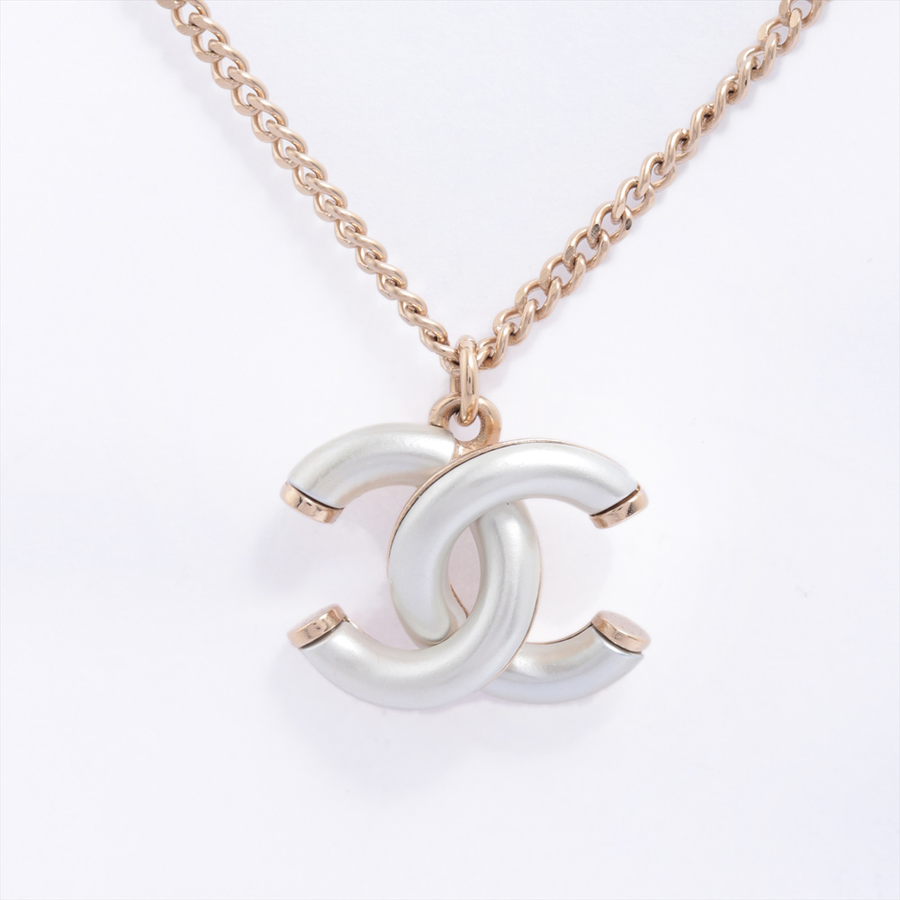 自营【古着】chanel 香奈儿 双c标志镀金项链(镀金) 银色(ab)(二手)