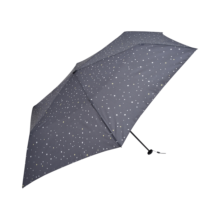 nifty colors 星星晴雨两用碳纤维轻便迷你折叠伞 黑色 1把