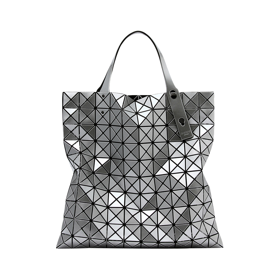 自营bao bao issey miyake 三宅一生10x10格几何菱格手提包 银色