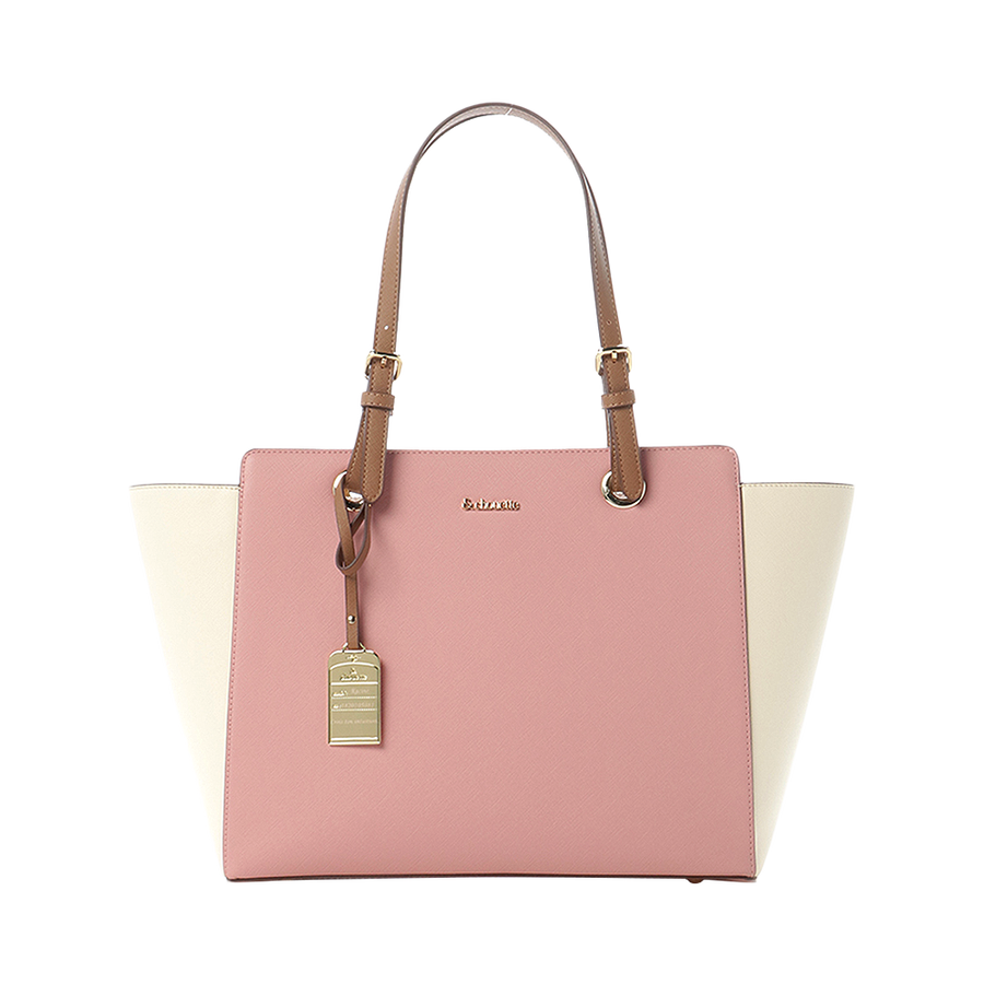 自营& chouette 双色托特包 粉色