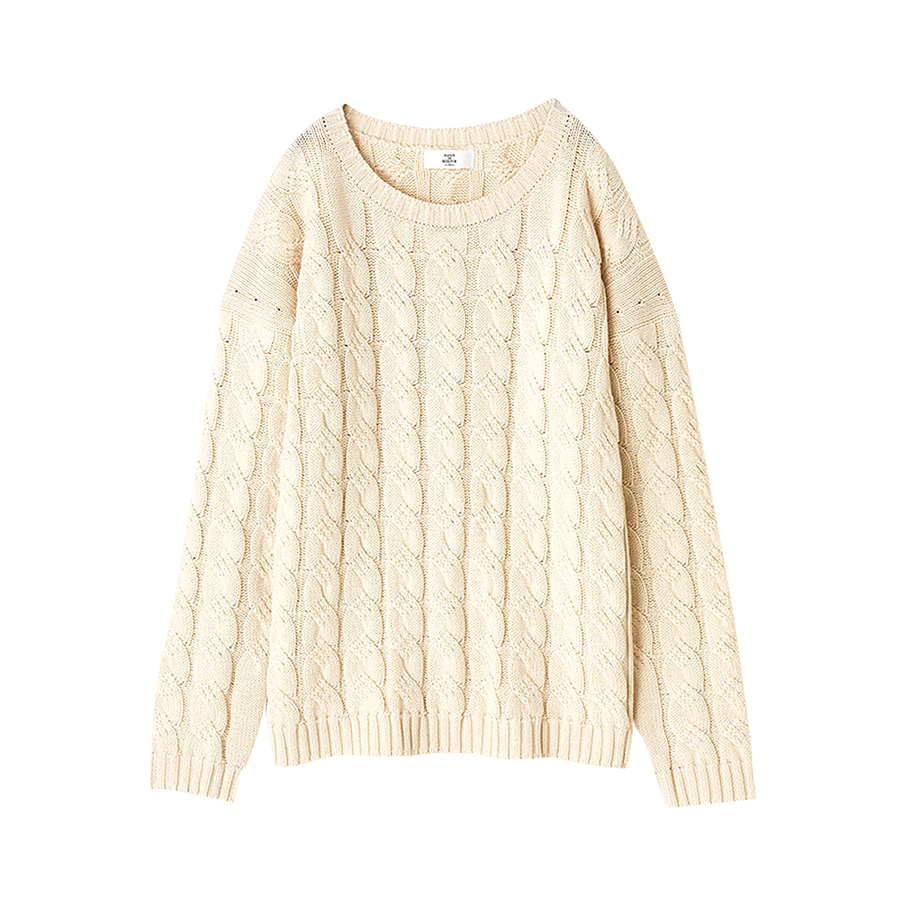 自营maison de reefur 粗棒针织毛衣 白色 f