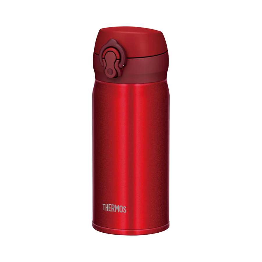 thermos 膳魔师 一触式冷热两用轻量便携真空隔热保温杯 红色 350ml 1
