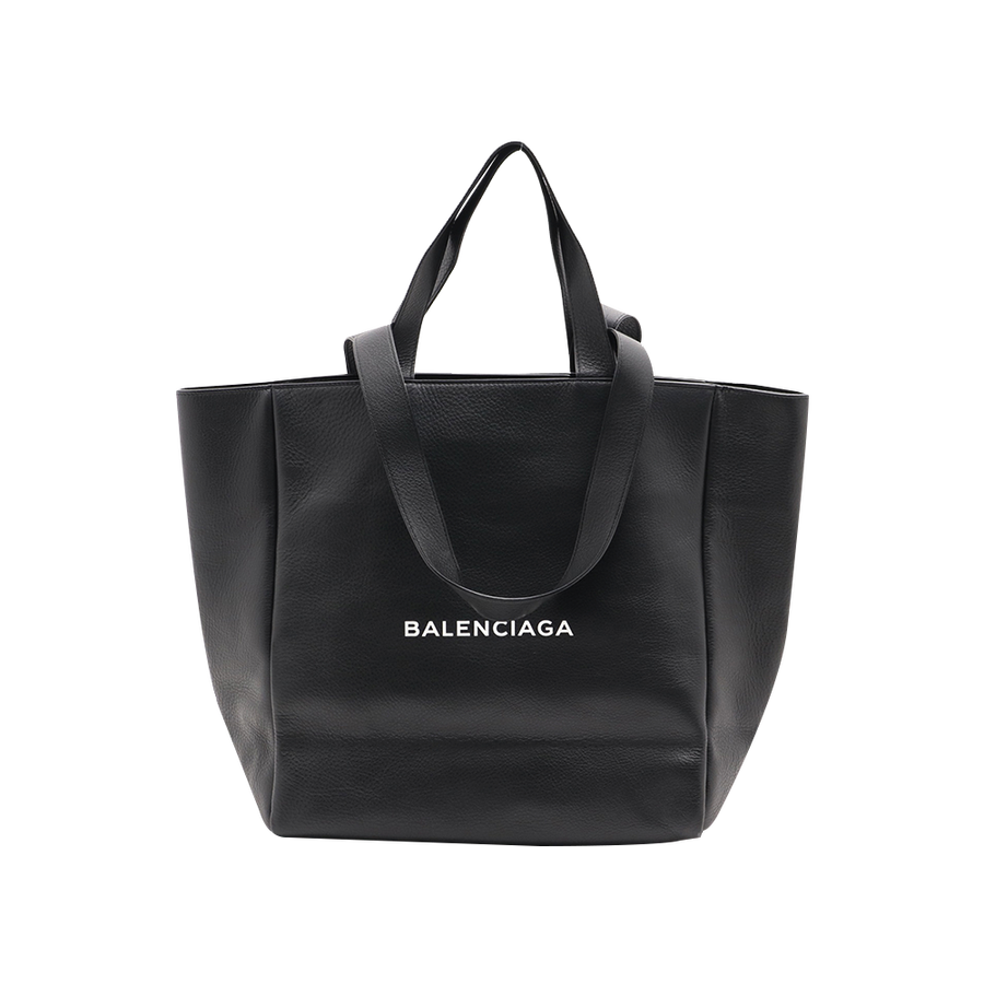 自營【古著】balenciaga 巴黎世家 logo字母印花托特包(皮革) 黑色