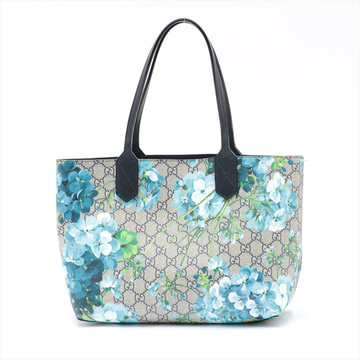 自营【古着】gucci 古驰 blooms系列里外双面用天竺葵印花托特包 藏