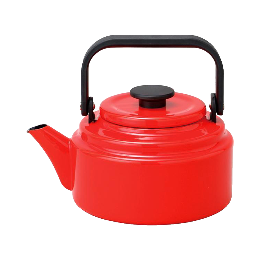 自营野田珐琅 带提手可爱烧水壶 红色 2l