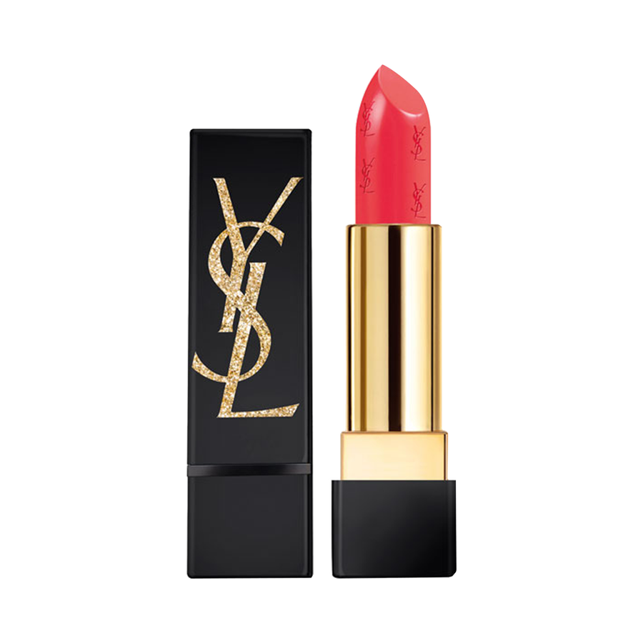 自营ysl 圣罗兰 2018圣诞限定黑管口红 spf15 no.52 3.8g
