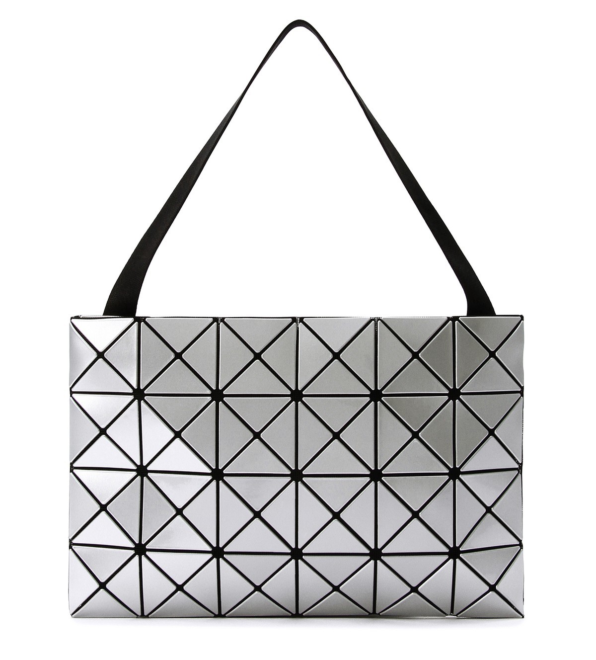 自营bao bao issey miyake 三宅一生6×4斜挎包 银色