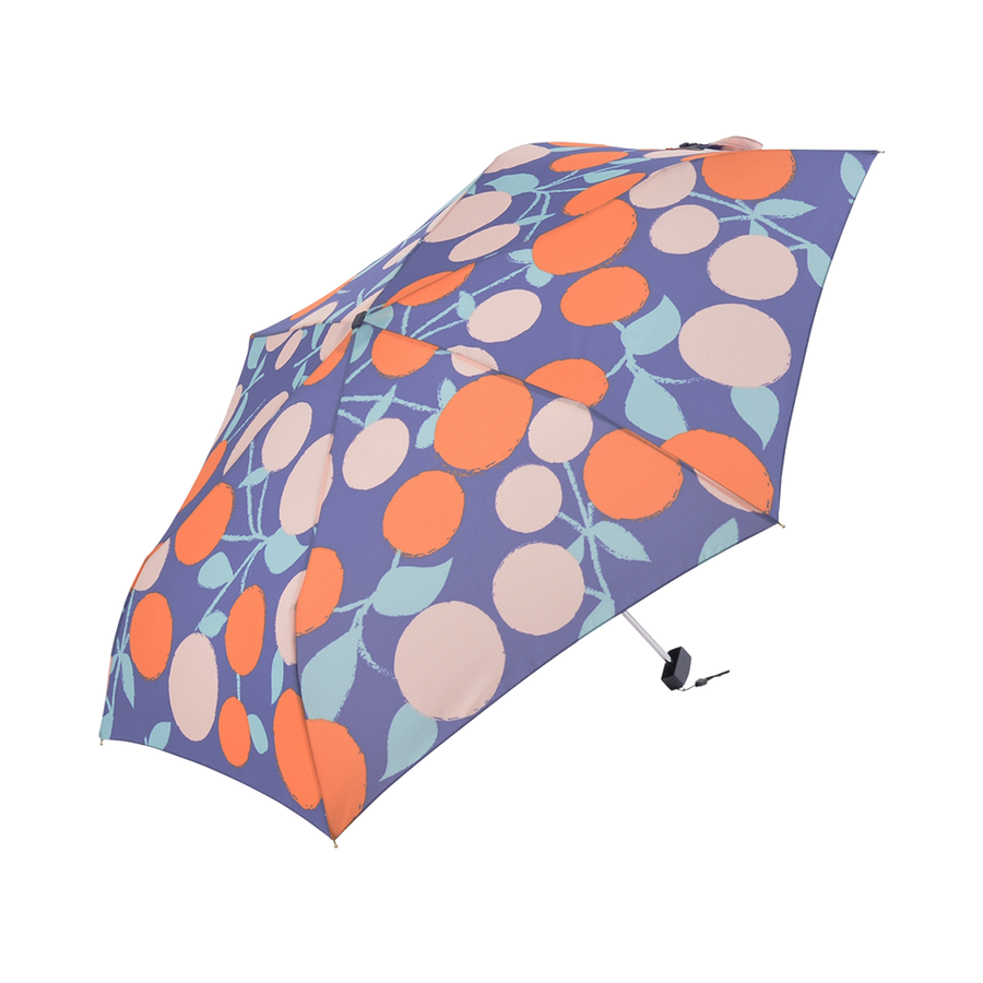 nifty colors 活力橘子扁平型晴雨两用迷你折叠雨伞 蓝色 1把